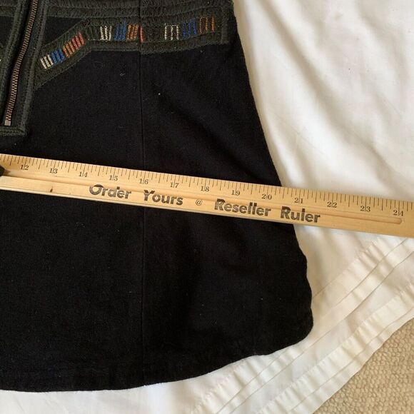 Free People New Romantics Mini Skirt Tribal Cheer Aztec Black XS Embroidered - Picture 11 of 11